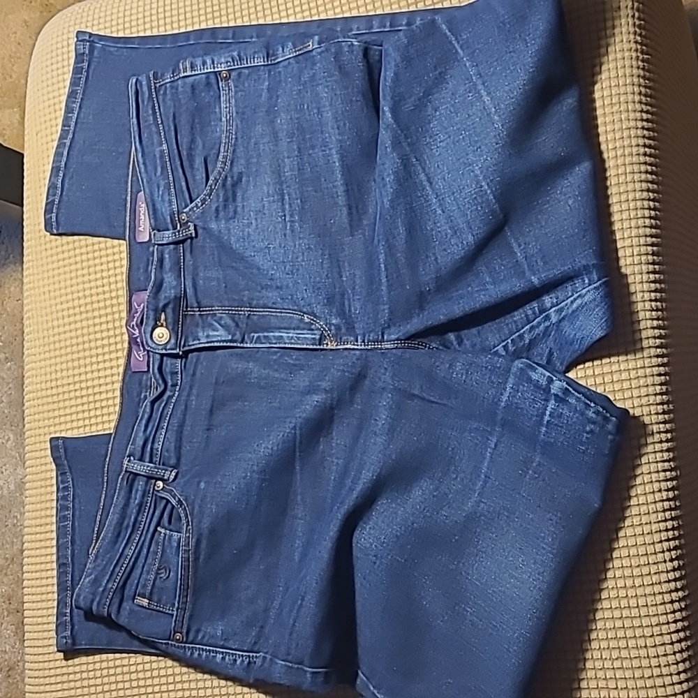 Gloria Vanderbilt Amanda Womens 20W denim stretchy blue jeans